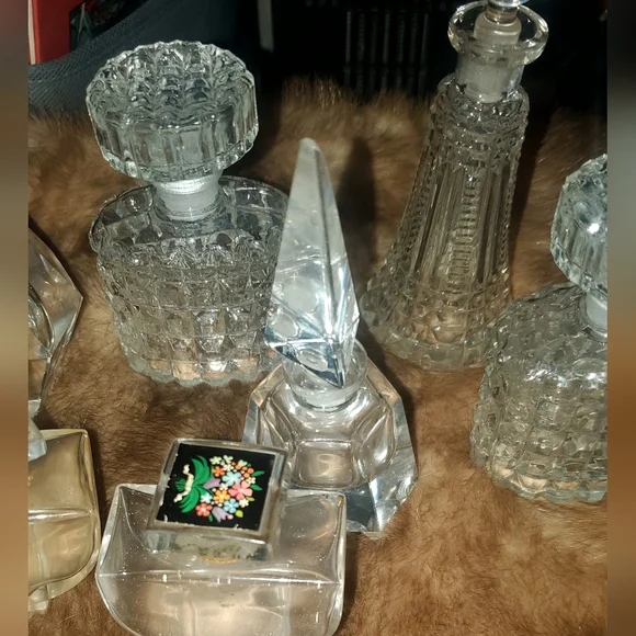 Vintage Crystal perfume bottles Empty France USA - Picture 4 of 15